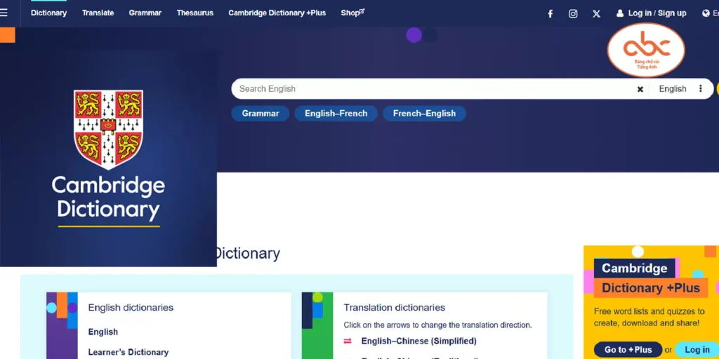 Cambridge Online Dictionary: Công cụ tra phiên âm tiếng Anh phổ biến