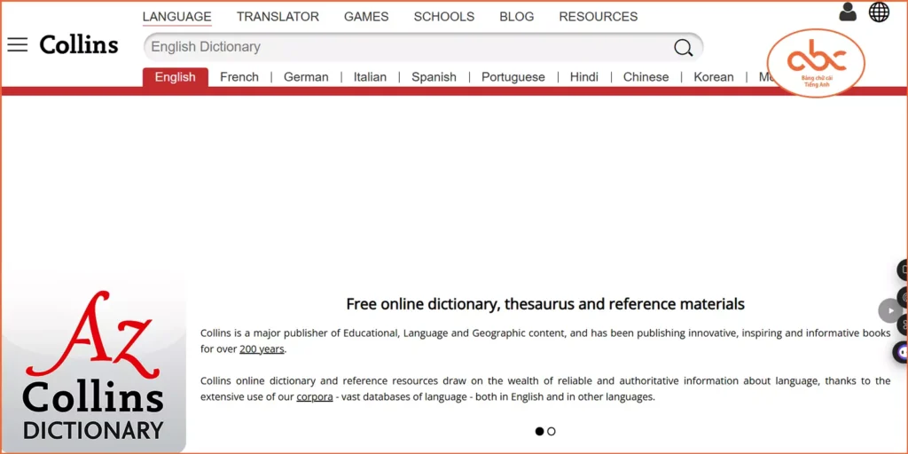 Collins Dictionary: Tra từ và nghe phát âm tiếng Anh chuẩn